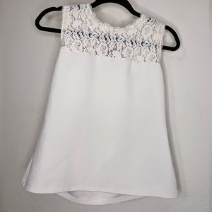 NY&COMPANY size L white lace blouse. Barely worn